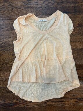 We The Free- Scoop Neck Light Orange Top- Size Small